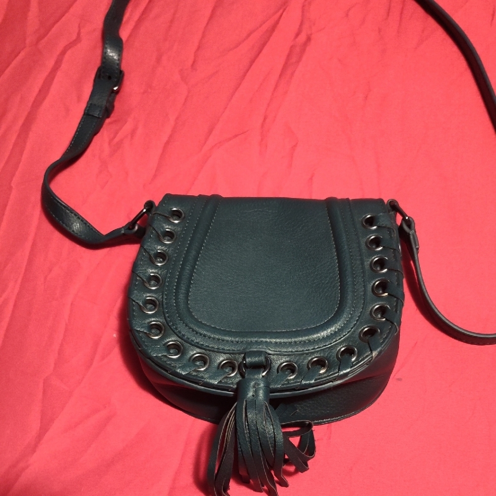 BCBGeneration Black Crossbody Bag with Eyelet Detail